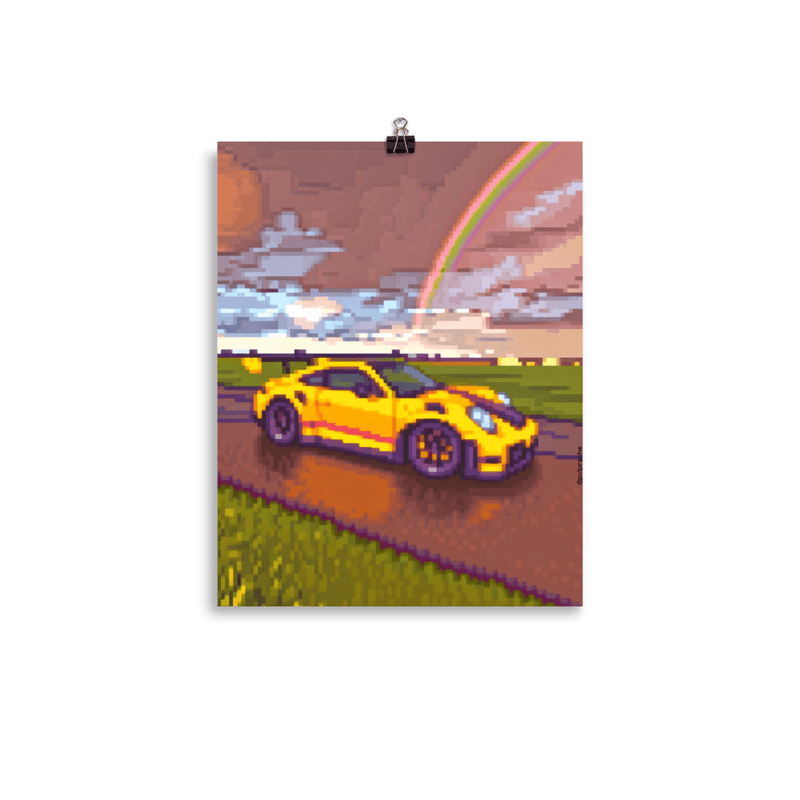 11″×14″ Yellow GTThree Rainbow Poster